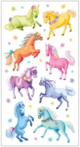 Ponies Glitter Rainbow Sticker by Peaceable Kingdom 1