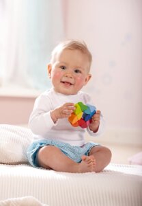 Rainbow Ring Clutching Toy by HABA 1