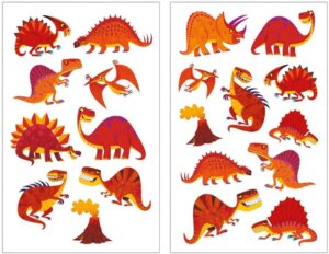 Red Hot Dinos Scratch and Sniff Sticker by Peaceable Kingdom 1