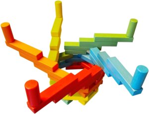 Wooden Bricks 45pc Magnetic Building Blocks by Mindscope 2