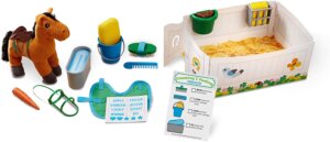 Feed Groom Horse Care Play Set by Melissa Doug 1