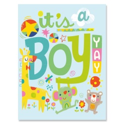 Its A Boy New Baby Enclosure Card by Peaceable Kingdom