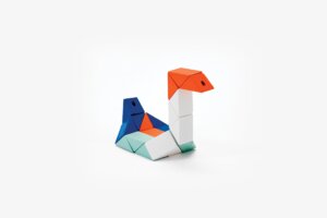 RedBlue Snake Block by Areaware 1