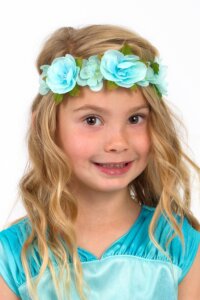 Teal Flower Headband by Little Adventures 1 scaled