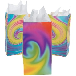 Tie Dye Pattern Party Bags Pack of 12 by Fun Express