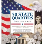 50 State Commemorative Quarters Collectors Map by Peter Pauper Press
