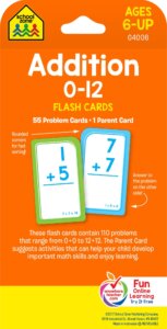 Addition 0 12 Flash Cards by School Zone 1