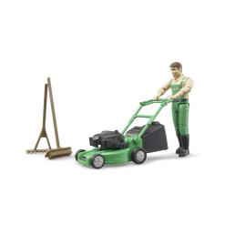 Bworld Gardener with Mower by Bruder scaled