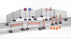 Construction Set Railings Site Signs and Pylons by Bruder 1