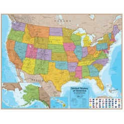 Laminated US Map by Round World