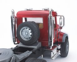 Mack Granite Flatbed Truck with JCB Loader Backhoe by Bruder 1