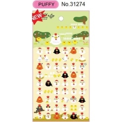 Puffy Chicken Stickers by BC USA