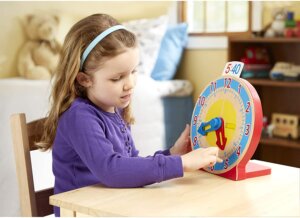 Turn Tell Wooden Clock by Melissa Doug 3