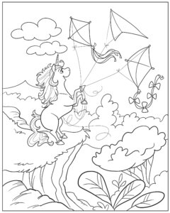 Unicorn Fun Coloring Book by Dover Publications 3