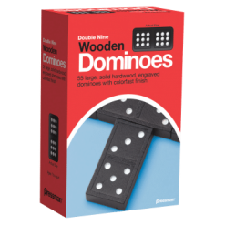 Double 9 Wooden Dominoes by Pressman