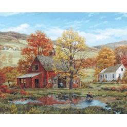Friends in Autumn Puzzle by White Mountain Puzzles
