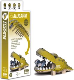 Eugy 3D Cardboard Model Alligator by Geotoys 1