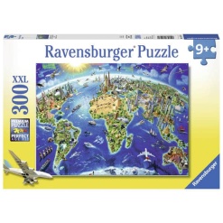 World Landmarks Map Puzzle by Ravensburger