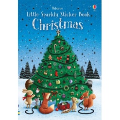 Little Sparkly Sticker Book Christmas Paperback by Usborne