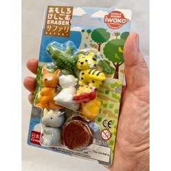 Safari Eraser Set by Iwako