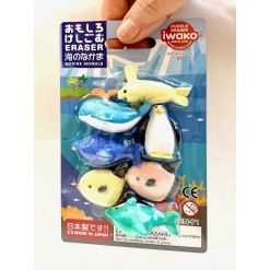 Sea World Themed Eraser Set by Iwako