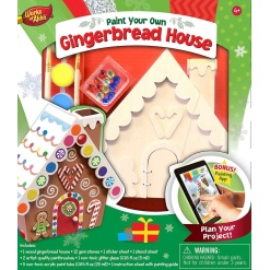 Wooden Gingerbread House Painting Kit by Works of Ahhh