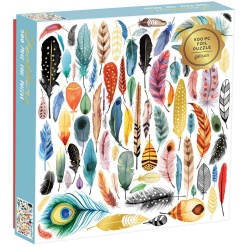 Arrows Feathers 500 Piece Foil Puzzle by Galison