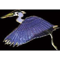 Blue Heron Pin by WM Spear Designs