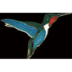 Ruby Throated Humming Bird Pin by WM Spear Designs