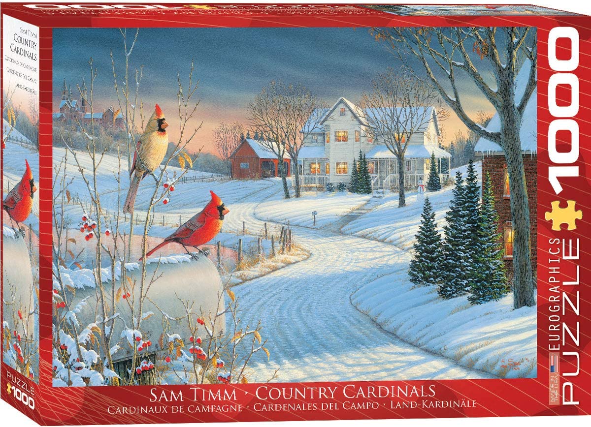 Country Cardinals by Sam Timm 1000pc Puzzle by Eurographics Country Cardinals by Sam Timm 1000pc Puzzle by Eurographics