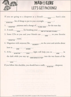 Sleepover Party Mad Libs by Penguin Random House 3