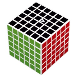 V Cube 6x6 White Multicolor Cube by V Cube
