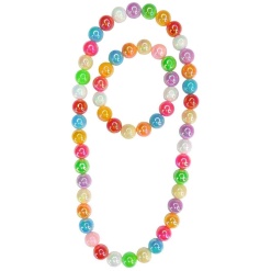 Color Me Rainbow Necklace and Bracelet Set by Great Pretenders