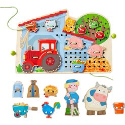 Farm Threading Game by Haba 1