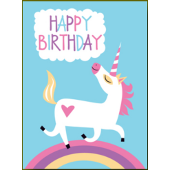 Awesome Unicorn Birthday Card by Great Arrow Graphics