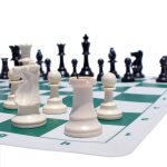 Deluxe Tournament Chess Set with Black Canvas Bag Triple Weight Pieces by WE Games 2