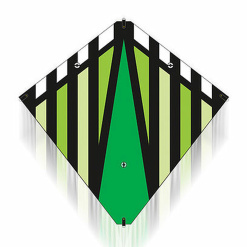 30 Green Diamond Stunt Kite by Brainstorm