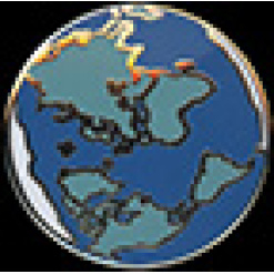 Planet Earth Pin by WM Spear Designs