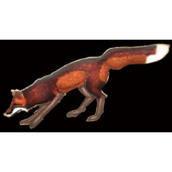 Red Fox Pin by WM Spear Designs