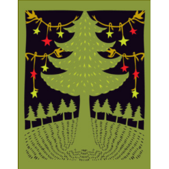 Christmas Winter Pines Holiday Card by Great Arrow Graphics