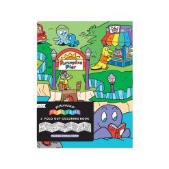 Picturesque Panorama Coloring Book Seaside Animal Town by Ooly
