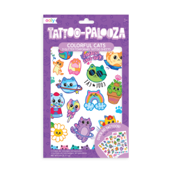 Tattoo Palooza Temporary Tatoos Colorful Cats by Ooly