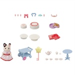 Calico Critters Tuxedo Cat Girls Party Time Playset by Epoch Everlasting Play 2