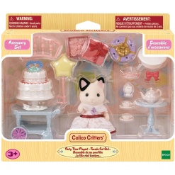Calico Critters Tuxedo Cat Girls Party Time Playset by Epoch Everlasting Play