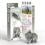 Eugy Elephant 3D Cardboard Model by Geotoys 1