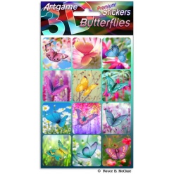 3D Butterfly Stickers by Artgame