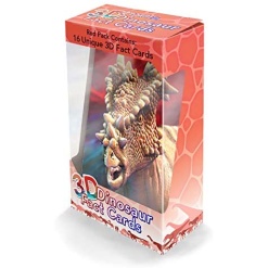 3D Lenticular Dinosaur Fact Cards Red by Artgame