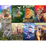 3D Lenticular Dinosaur Fact Cards Red by Artgame 3