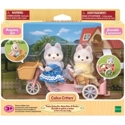 Calico Critters Husky Brother Sisters Tandem Cycling Set by Epoch Everlasting Play