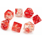 Chessex 7pc Dice Set Nebula RedSilver Luminary by Chessex